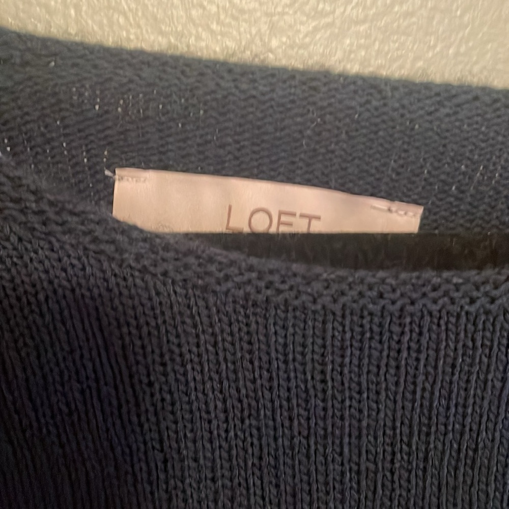 NWOT Loft Navy Sweater Small - Picture 2 of 6